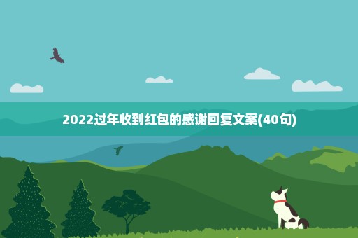 2022过年收到红包的感谢回复文案(40句)