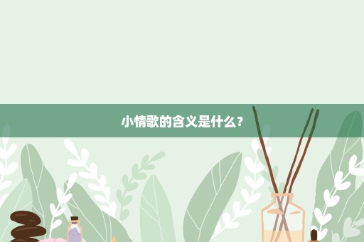 小情歌的含义是什么？