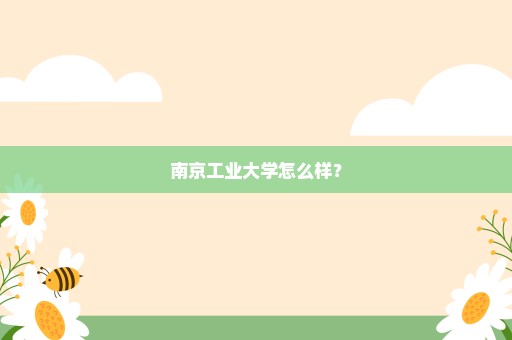 南京工业大学怎么样？